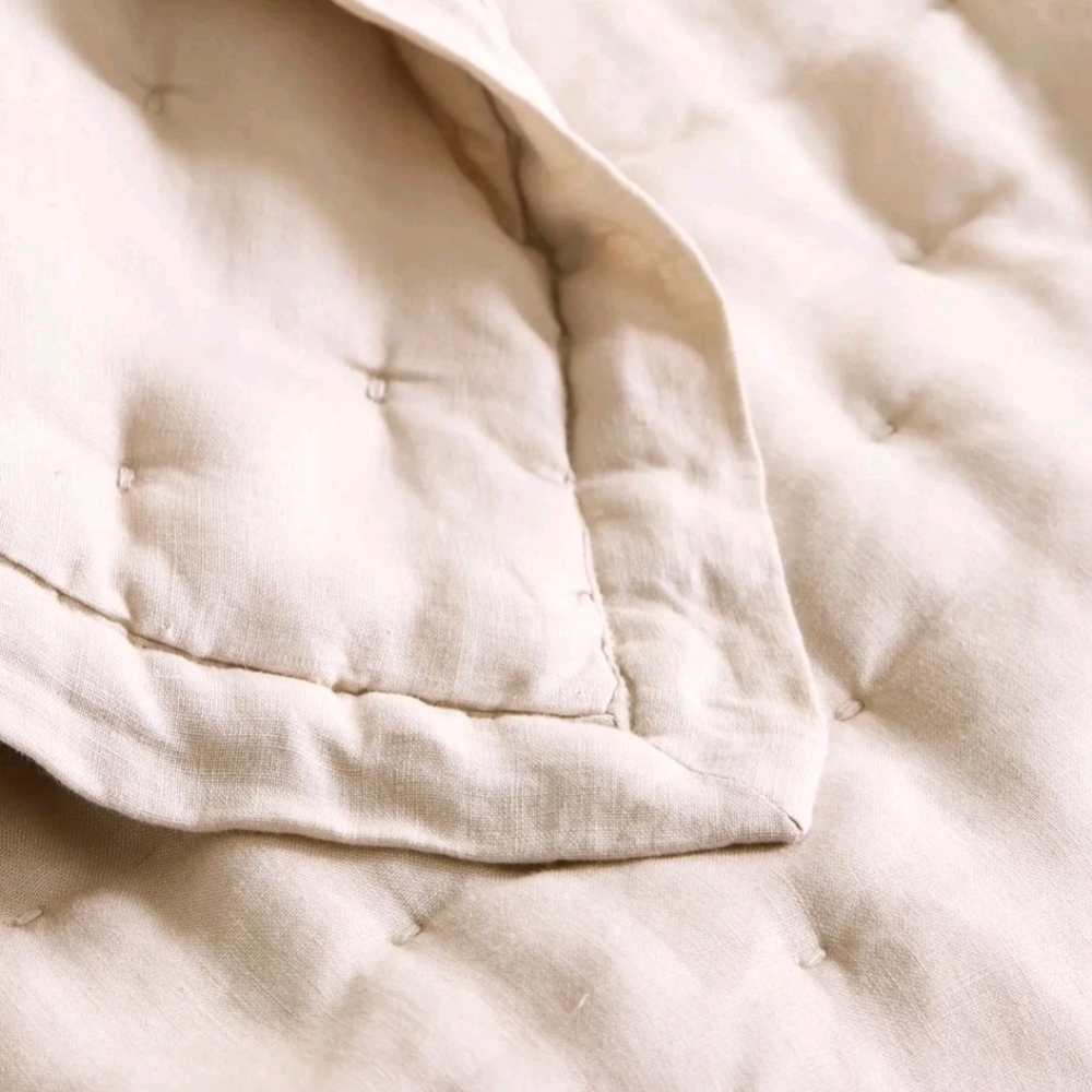 Quince Linen Sand Dream Quilt! King/ Cal King! (876) - Picture 3 of 8